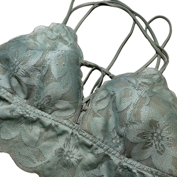 Victoria’s Secret PINK Lace Green Bralette L - Picture 2 of 3